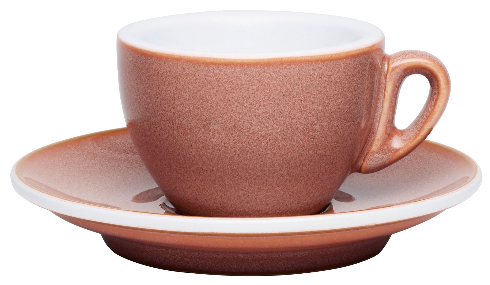 215366 ROMA silnostěnný růžový šálek s podšálkem 50 ml Cilio (12)